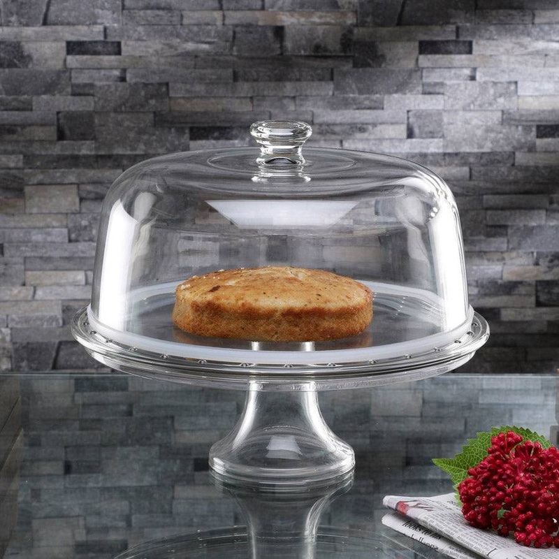Palladio Cake Stand With Dome Large