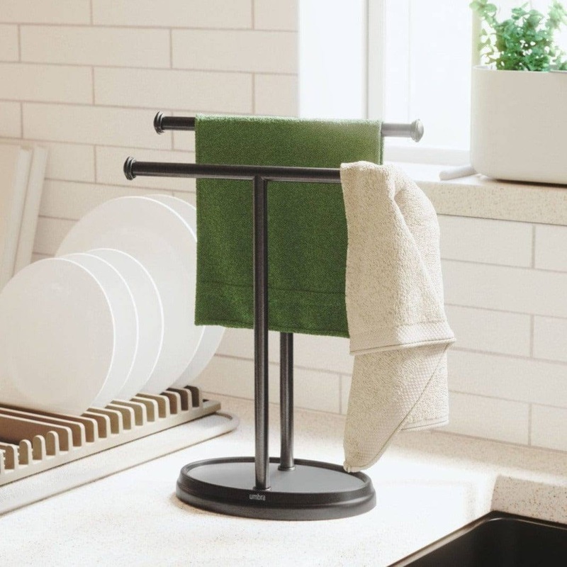 Palm Double Towel Tree - Black