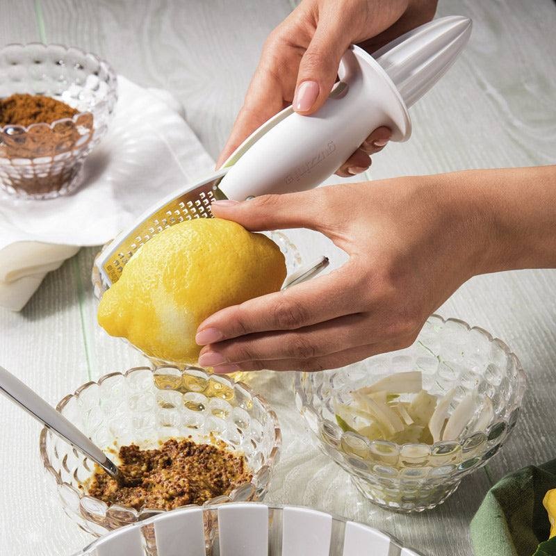 Squeeze & Grate Lemon Juicer & Zester - White