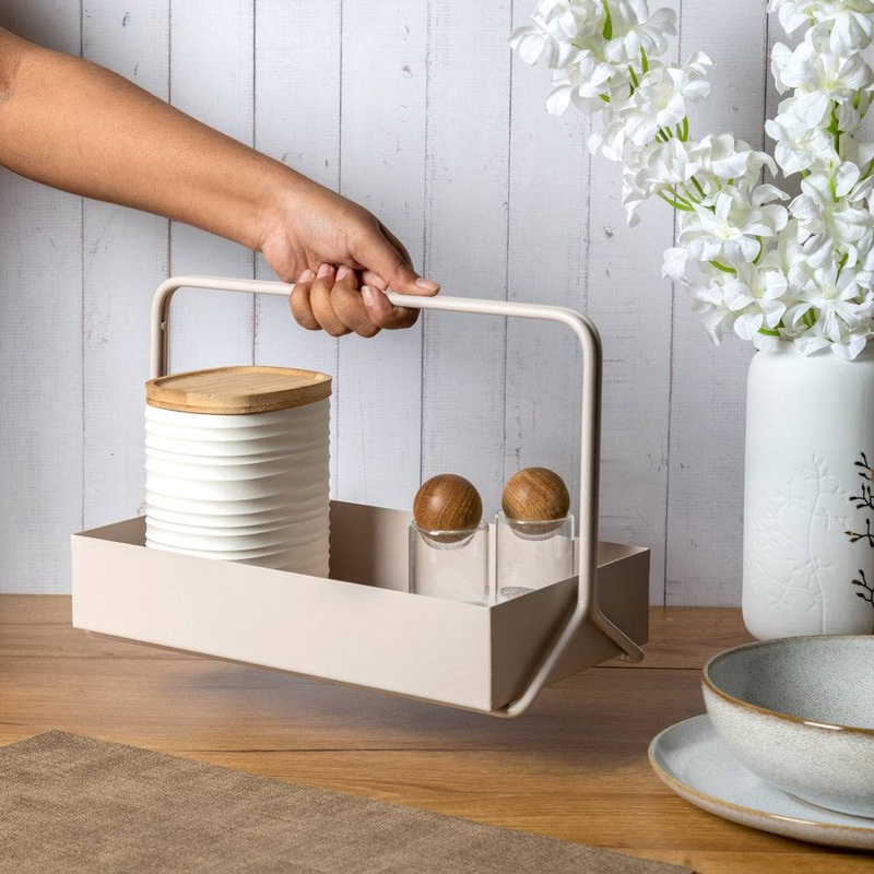 Posta Metal Caddy Large - Taupe