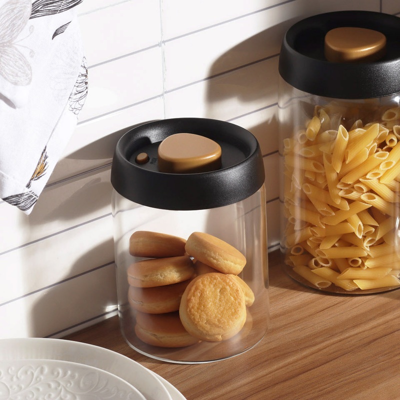 Vactop Borosilicate Storage Jar Medium - Black