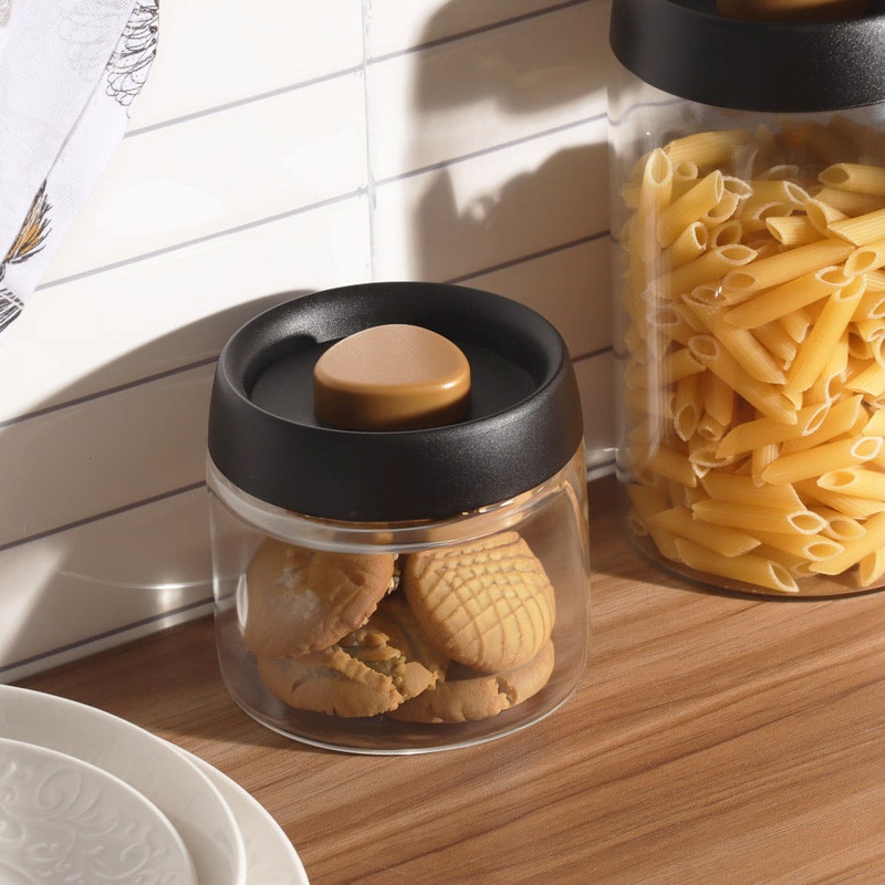 Vactop Borosilicate Storage Jar Small - Black