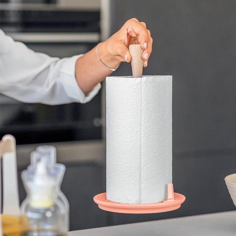 Roll & Tear Kitchen Roll Holder - Terracotta Red