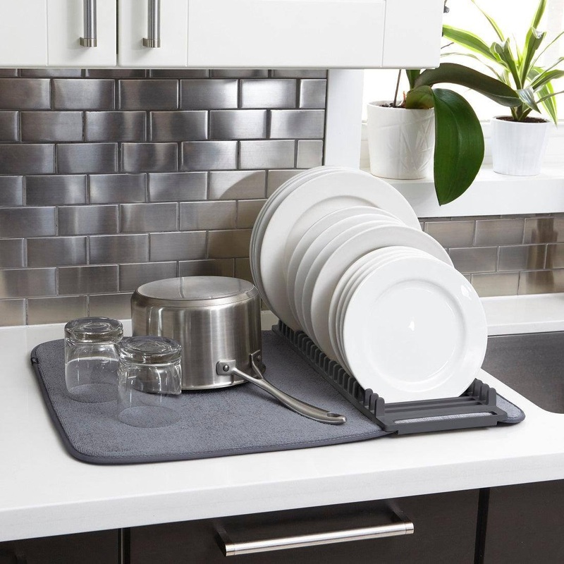 Udry Dish Drying Mat - Charcoal