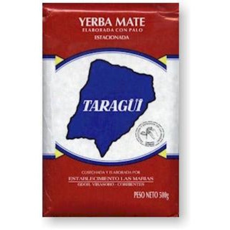 Yerba Mate 500gm Taragui Red con palo (with stems)