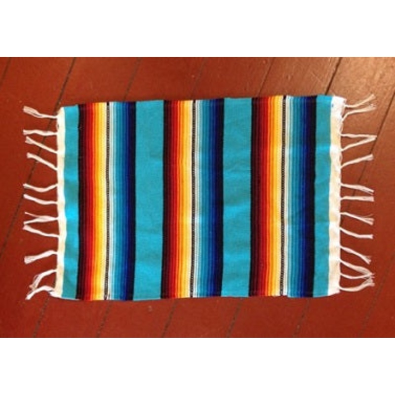 Fringed serape placemat