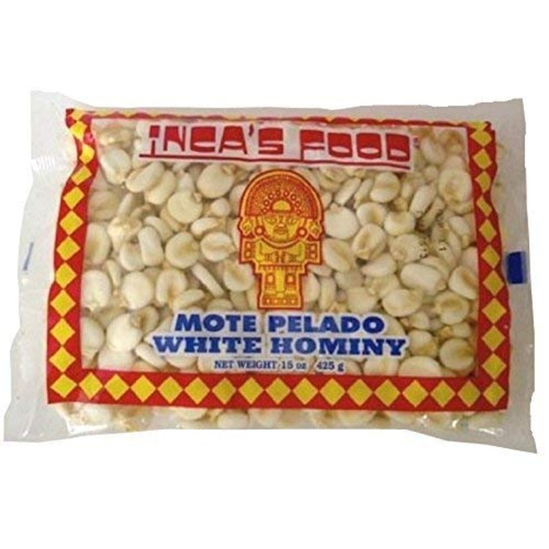 Incas Mote Pelado - dry white hominy 15oz (425gm)