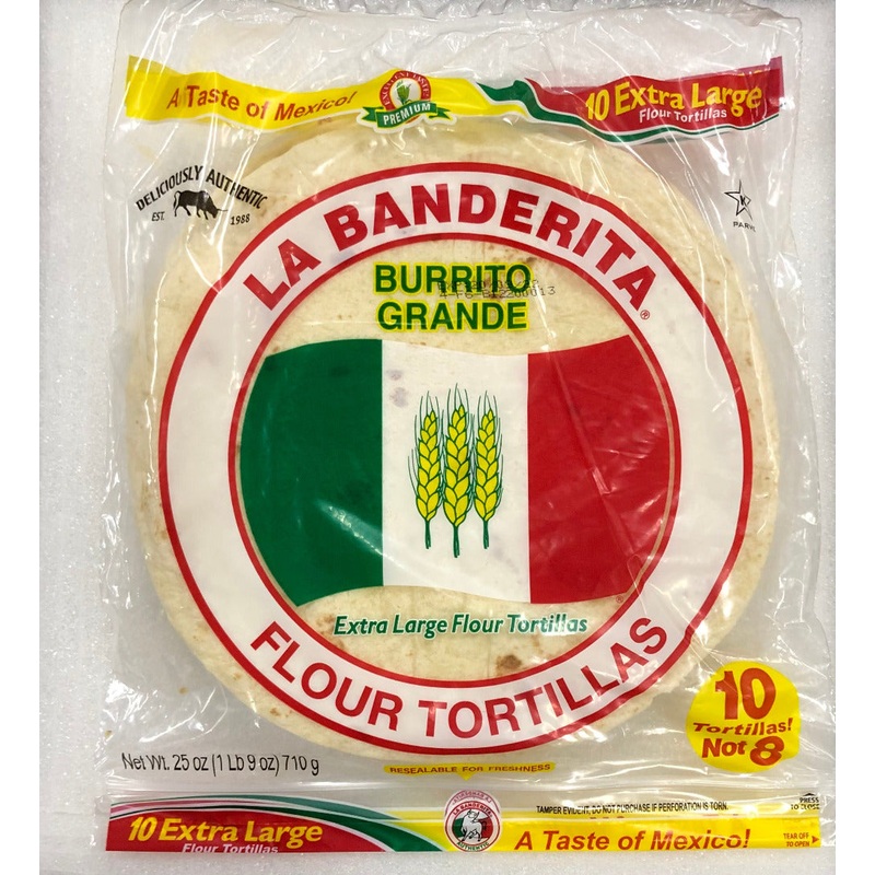 La Banderita Tortillas - wheat flour 10 inch Burrito (10 pack 710gm)