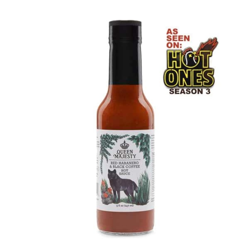 Queen Majesty Red Habanero and Black Coffee Hot Sauce 148ml