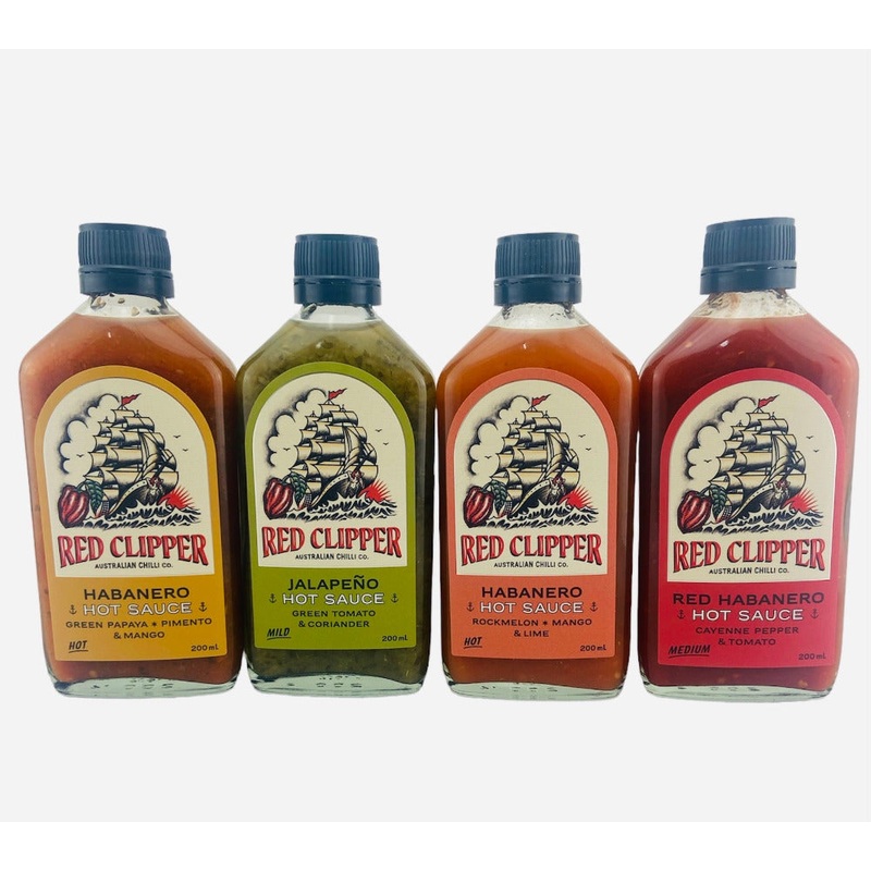 Red Clipper Hot Sauce - Set of 4