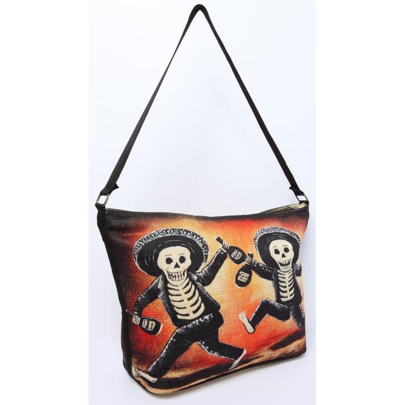 Shoulder Bag Day of the Dead - Mariachis on the Run