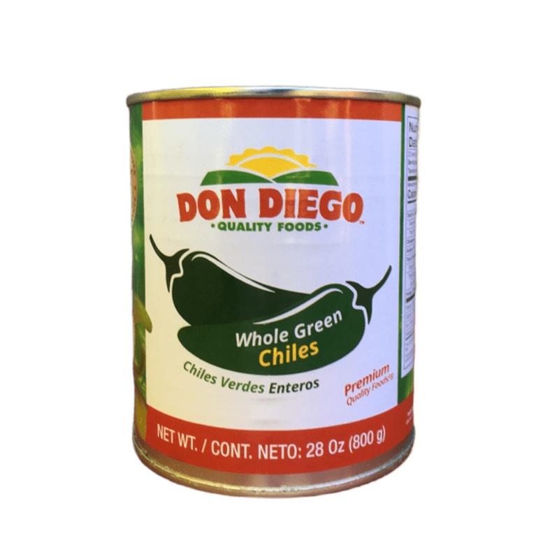 Don Diego Whole Green Mild Chiles 765gm (27oz)
