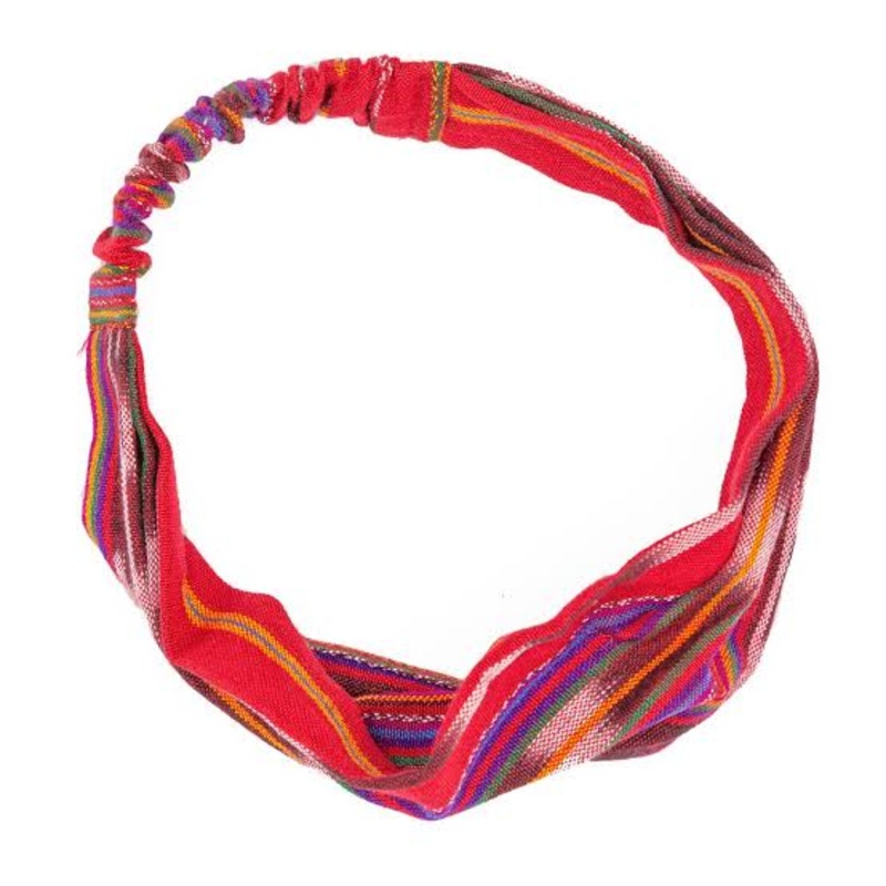Handmade Serape-striped Head Band from Ecuador