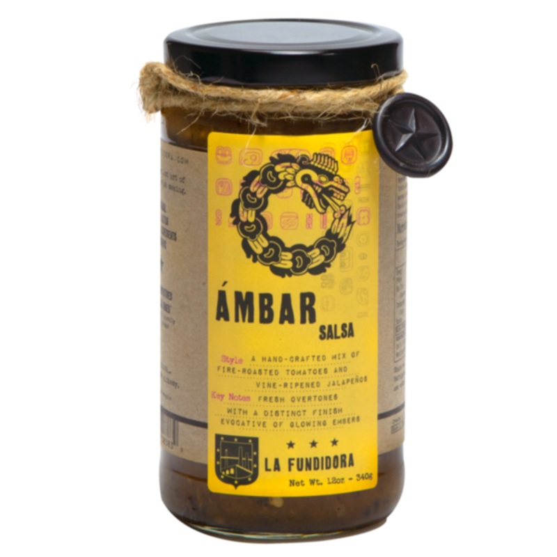 La Fundidora Salsa Ambar - Jalapeno and Fire Roasted Tomatoes 340gm