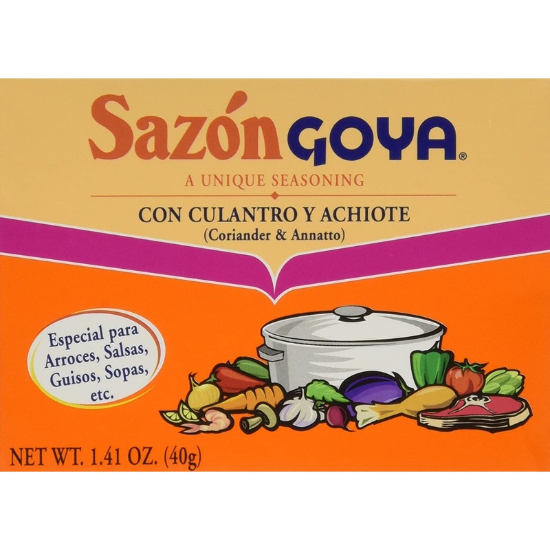 Sazon Goya Seasoning Culantro and Achiote 40gm (8 sachets)