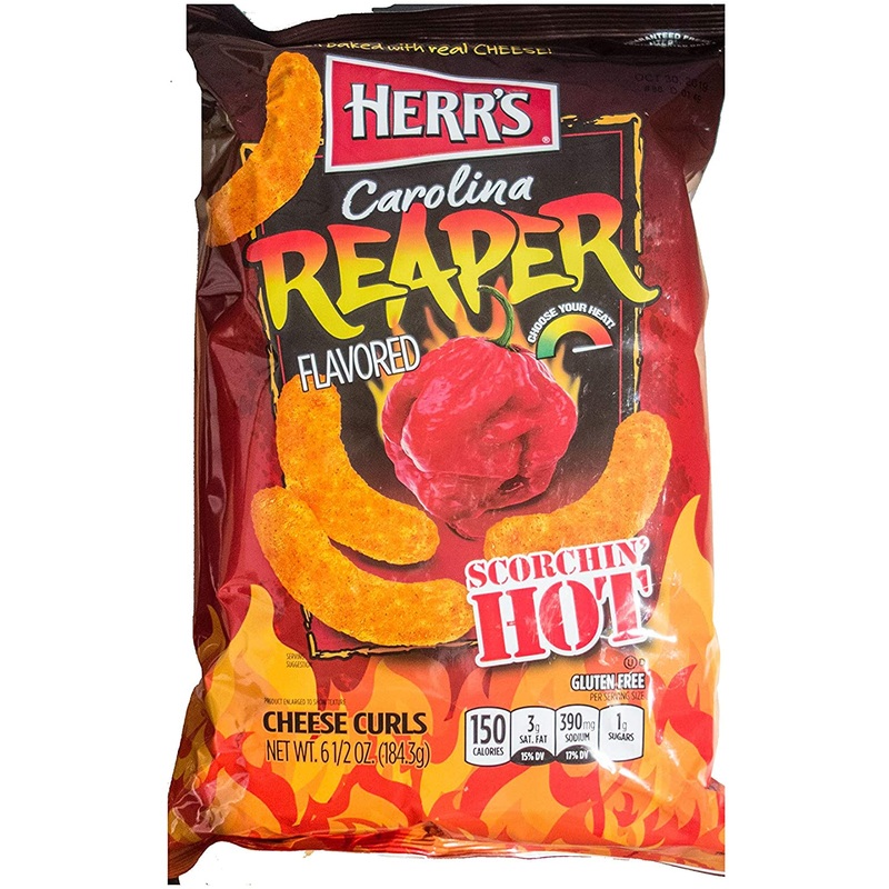 Herrs Carolina Reaper Cheese Curl Puffs 184gm