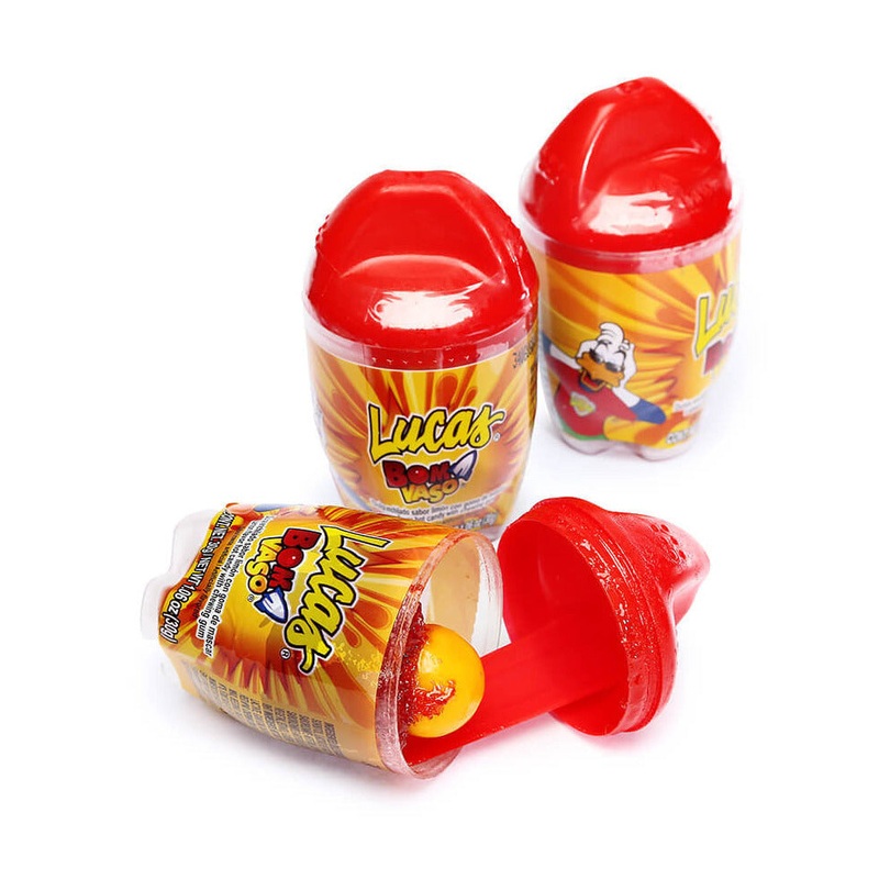 Lucas Bomvaso Limon Candy with bubble gum - best before 02.19.2025