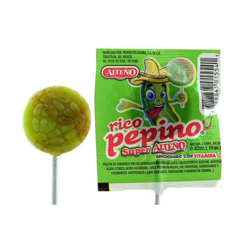 Alteno Pica Pepino Spicy Cucumber Mexican lollipop