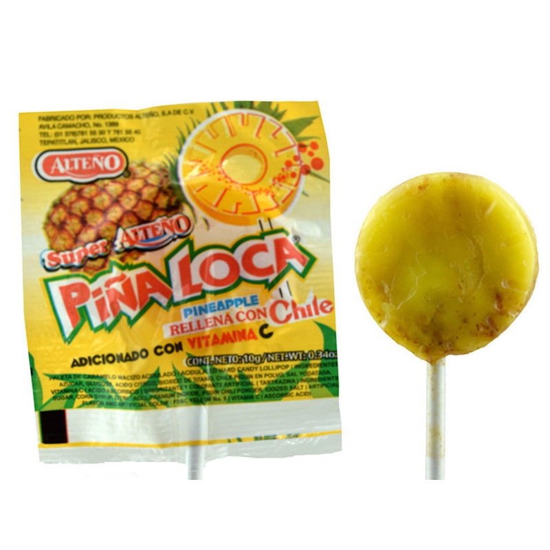 Alteno Pina Loca Crazy Pinapple Mexican lollipop