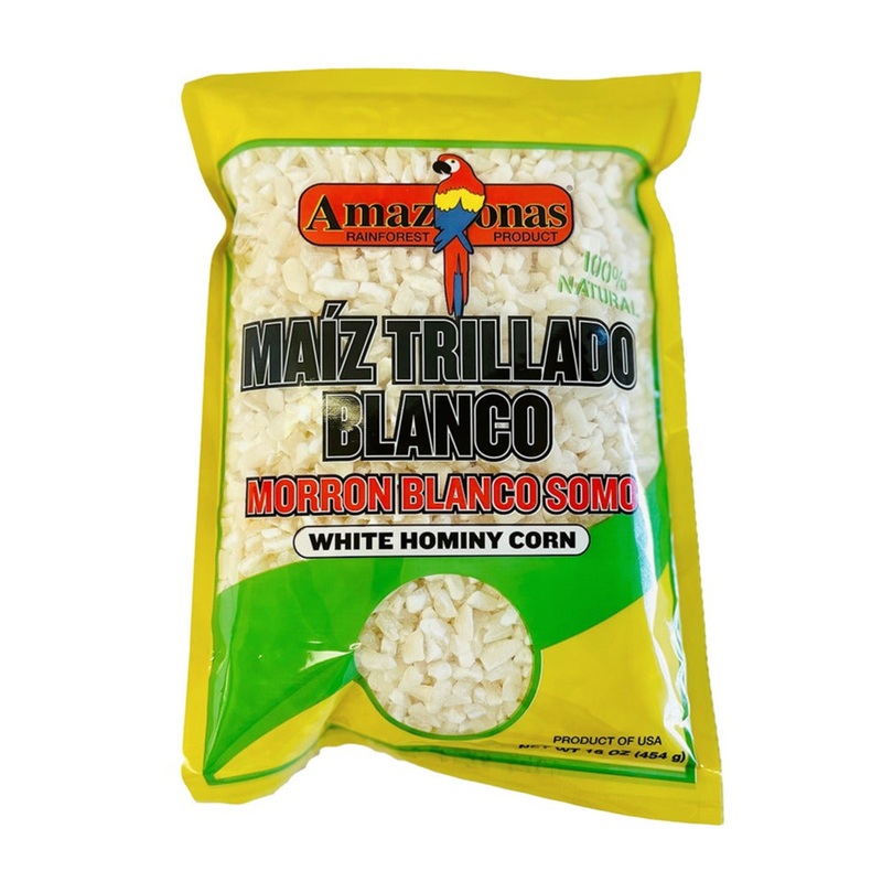 Amazonas Maiz Trillado Blanco (white hominy corn) 454gm