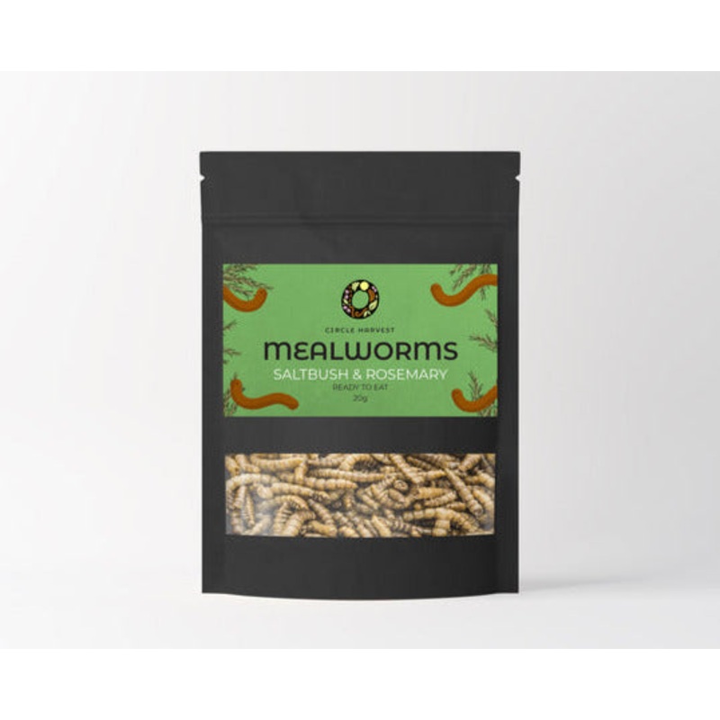 Circle Harvest Mealworm Snacks - Saltbush and Rosemary 20gm