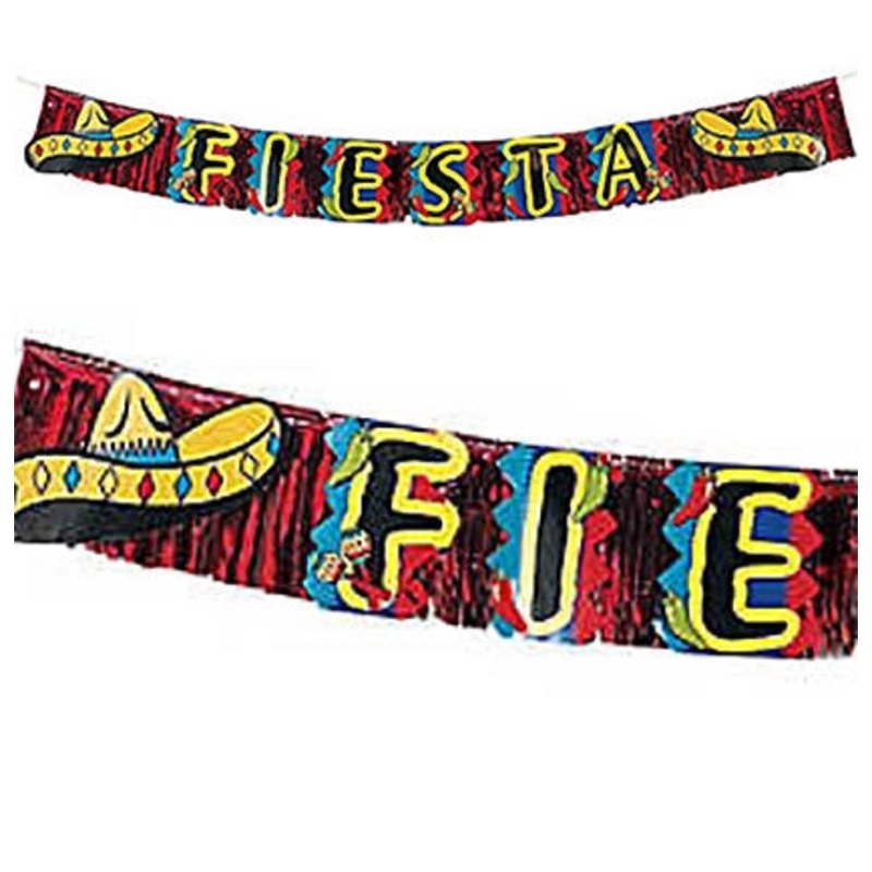 Fringed Fiesta Foil Banner - 2 metres