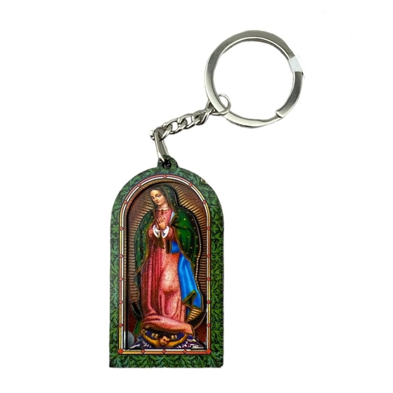 Guadalupe Wooden Key Chain