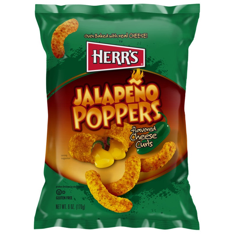 Herrs Jalapeno Popper Puff Cheese Curls 170gm (6oz)