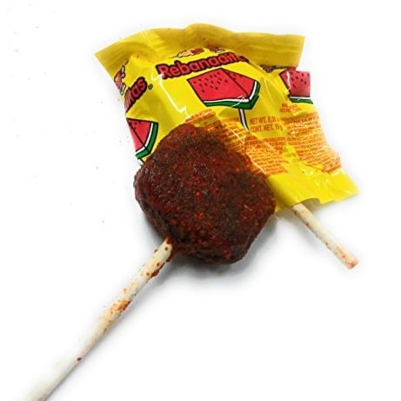 Rebanaditas Watermelon Chile Mexican lollipop
