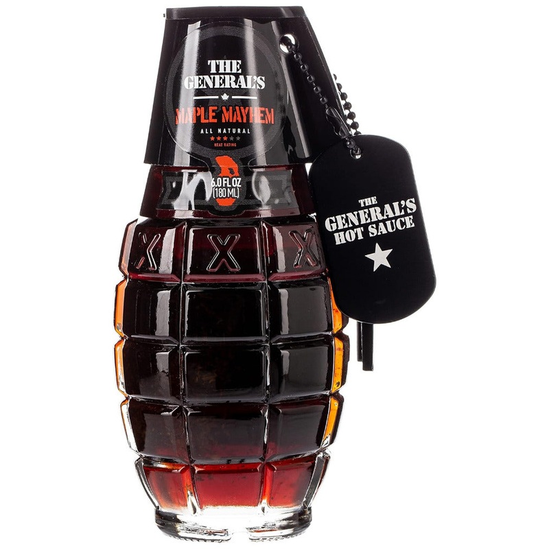 The Generals Hot Sauce Grenade - Maple Mayhem Hot Syrup 180ml (6oz)
