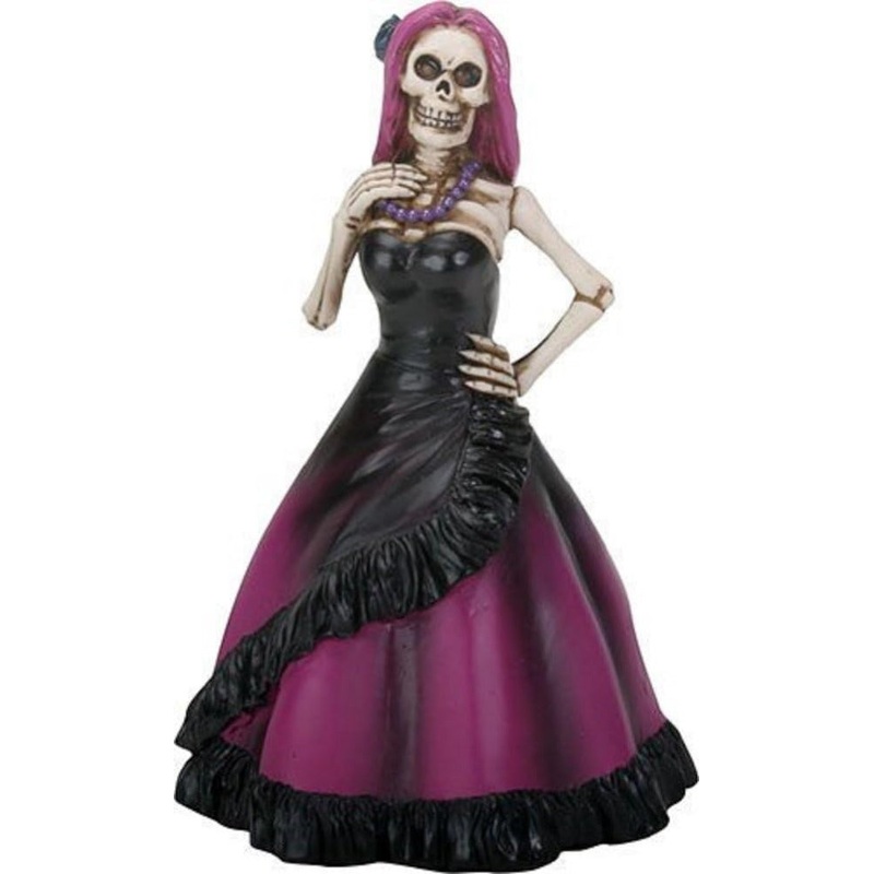 Day of the Dead figurine - Senorita Dressed in Pink