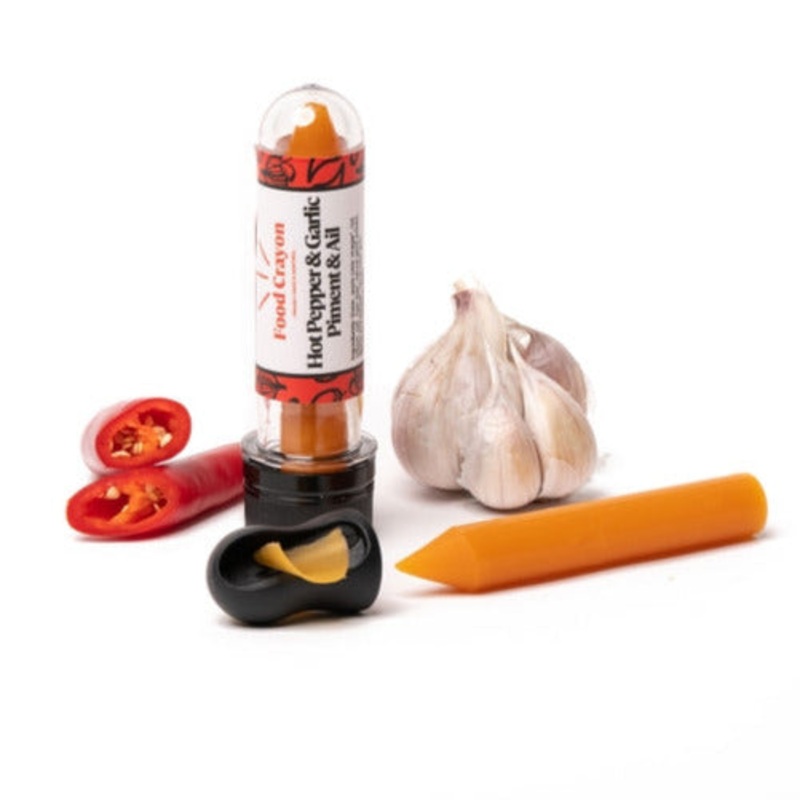 Gourmet Edible Food Crayon - Chili & Garlic (1 Food Crayon + 1 Sharpener) - best before Jan 2025
