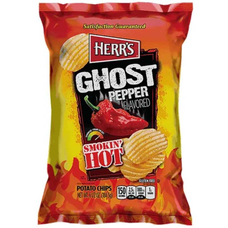 Herrs Ghost Pepper Potato Chips 171gm