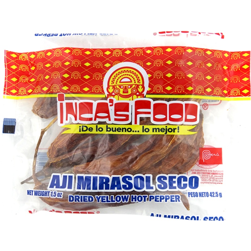 Incas Foods Aji Mirasol (amarillo) Seco whole 1.5oz (42gm)