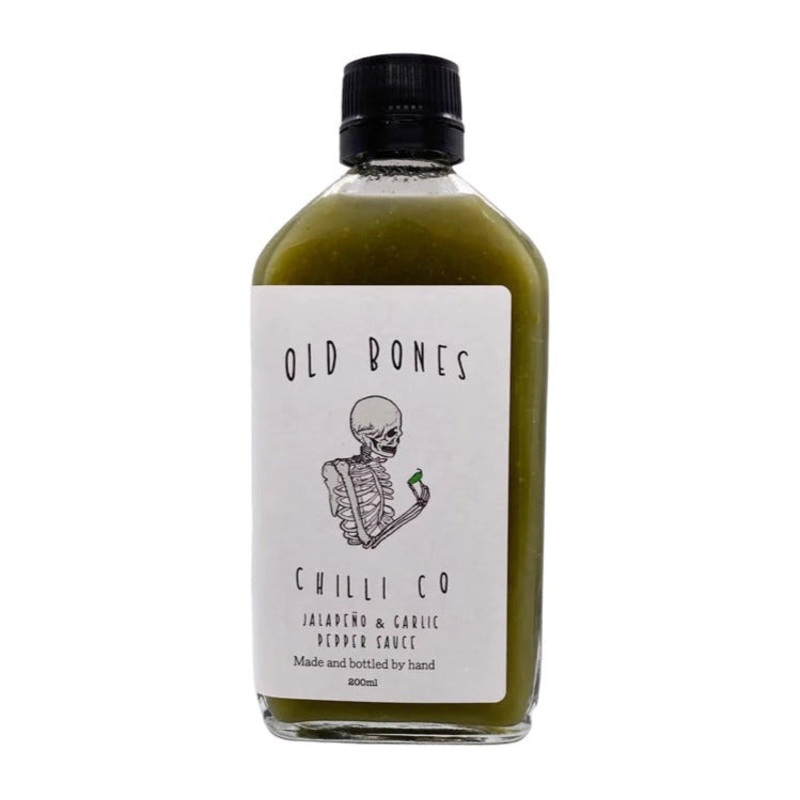 Old Bones Jalapeno and Garlic Chilli Sauce 200ml