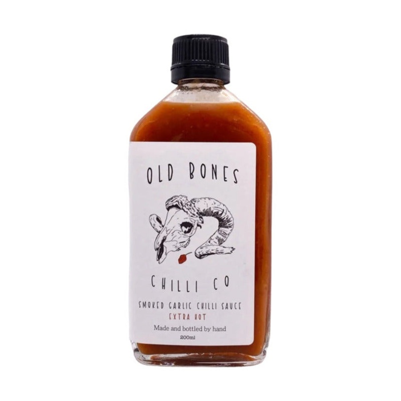 Old Bones Smoked Garlic Chilli Sauce - Extra Hot 200ml