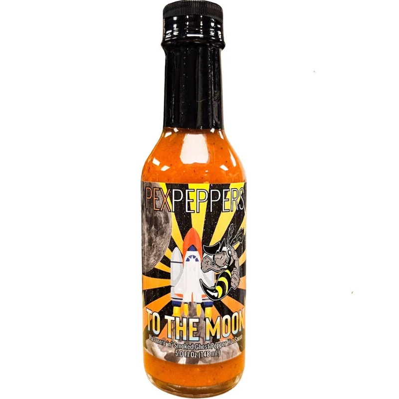 PexPeppers To the Moon Habanero and Smoked Ghost Hot Sauce 5oz (148ml)