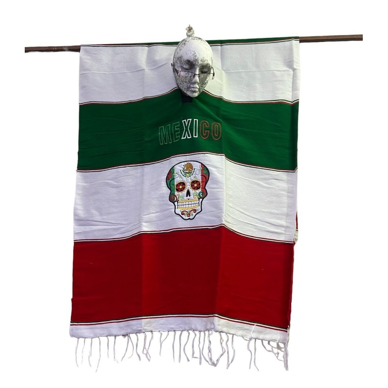 Poncho - Mexican Calavera Sugar Skull