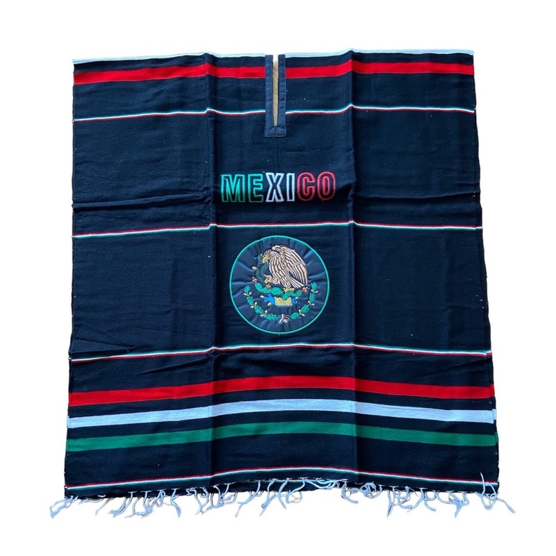 Poncho - Mexican Eagle Emblem