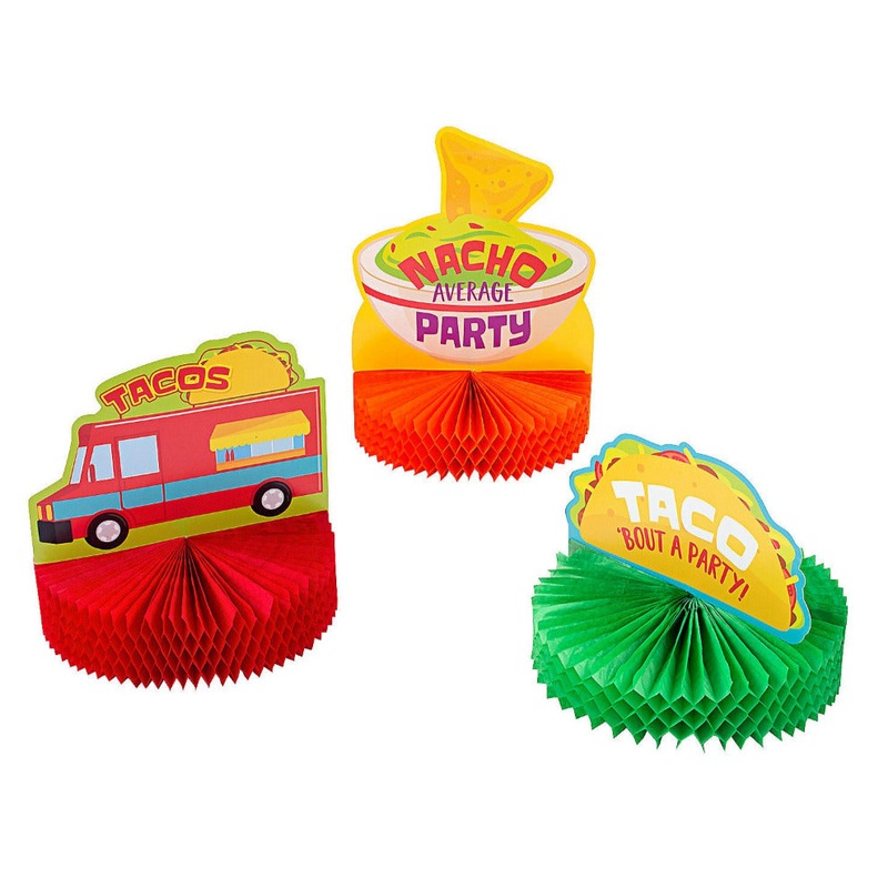Taco Table Centrepieces - 3 Piece Set