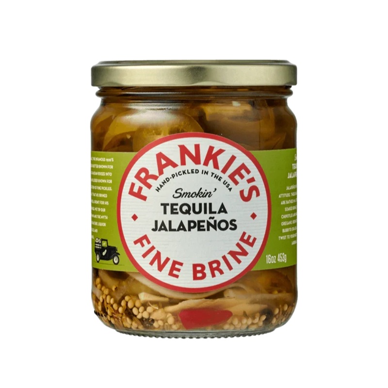 Frankies Fine Brine - Smokin Tequila Pickled Jalapenos 16oz (453gm)