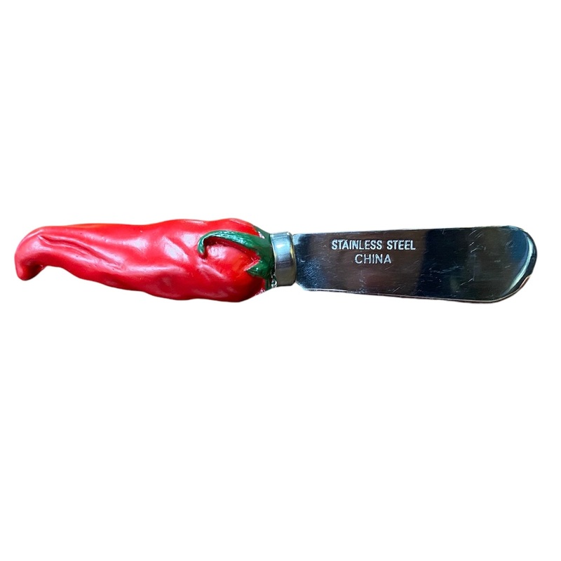 Red chile pepper pate knife