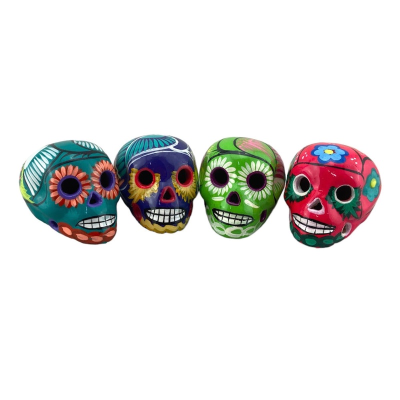 Calavera colored ceramic Skull Small  8cm-12cm
