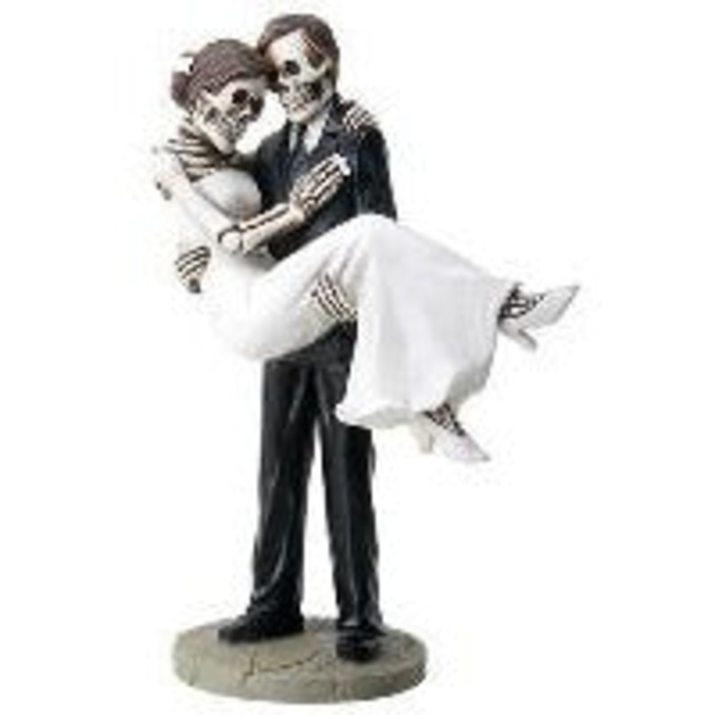 Day of the Dead figurine - Groom carrying Bride