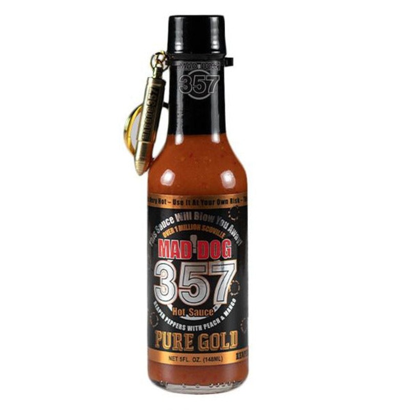 Mad Dog 357 Pure Gold 1Mil SHU Peach n Mango Hot Sauce 5oz (148ml)