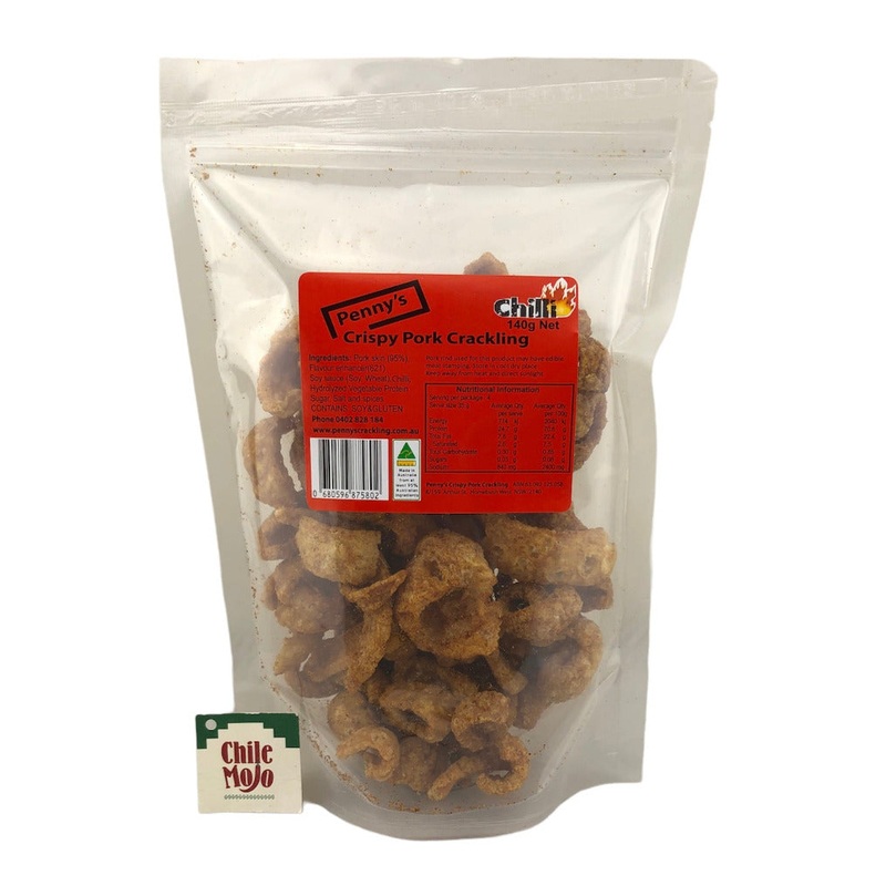 Pennys Pork Crackling Chicharron Chilli Flavour 140gm