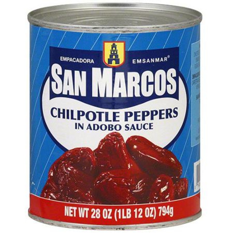 Chiles chipotle en adobo San Marcos 794gm