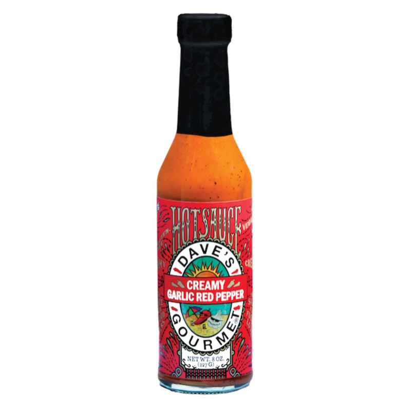 Daves Gourmet Creamy Garlic Red Pepper Hot Sauce 227gm (8oz)