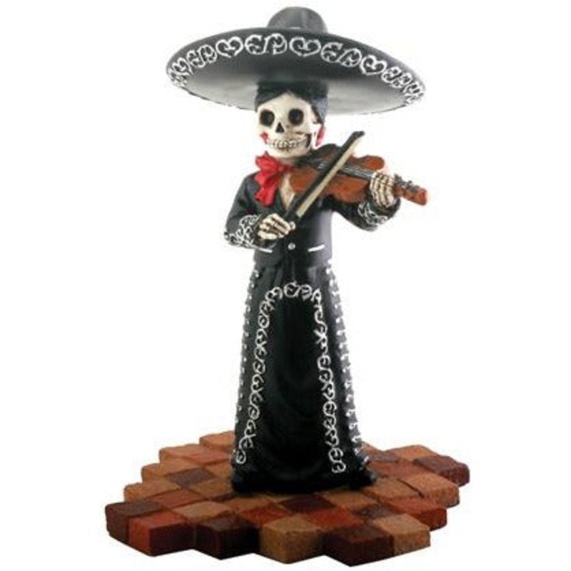Day of the Dead figurine - Mariachi Senora with Violin