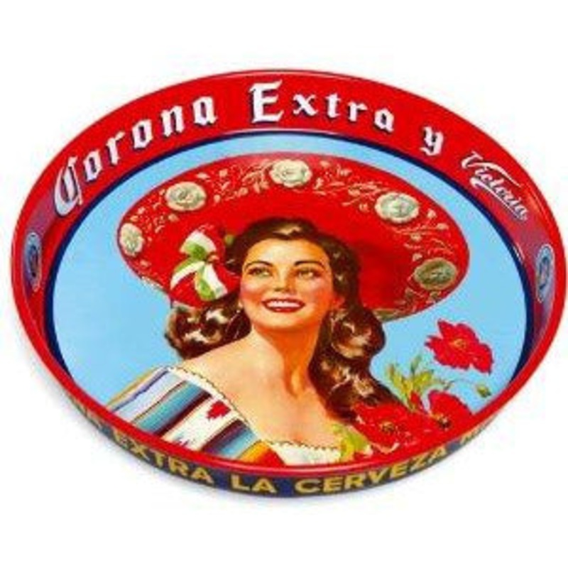 Drink Tray - Corona Extra Senorita wearing Sombrero